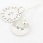Key Heart Keyhole Silver Custom Necklace Personalized N024