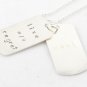 Dad Father's Day Dog Tags Necklace Sterling Silver Custom Personalized Hand Stamped N047