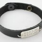 Unisex Leather Bracelet Personalized Custom Hand Stamped B004