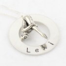 Diver Diving Custom Hand Stamped Personalized Sterling Silver Necklace N103