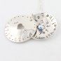 Something Blue Bride Locket Necklace Hand Stamped Sterling Silver