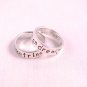 Custom Ring Sterling Silver Hand Stamped Personalized Size 10 R001