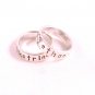 Custom Ring Sterling Silver Hand Stamped Personalized Size 8 R003