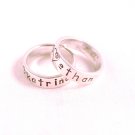 RING Hand Stamped Custom Personalized Sterling Silver Size 6 R005