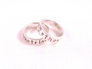 RING Hand Stamped Custom Personalized Sterling Silver Ring Size 5 R006