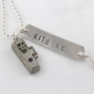 Halloween Coffin Silver Necklace N118