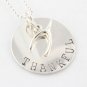 THANKFUL WISH WISHBONE Hand Stamped Sterling Silver Necklace N091