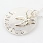 THANKFUL WISH WISHBONE Hand Stamped Sterling Silver Necklace N091