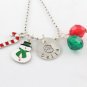 Christmas Child's Charm Necklace Silver