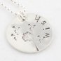 Wish Dandelion Hand Stamped Sterling Silver Necklace N089