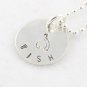 Wishbone Thanksgiving Necklace Hand Stamped Sterling Silver