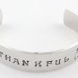 Thankful Thanksgiving Bracelet Hand Stamped Wishbone