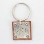 Copper Sterling Silver Keychain Key Ring Hand Stamped