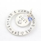 Personalized Christmas Ornament Sterling Silver