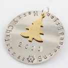 Personalized Christmas Tree Ornament Brass & Silver