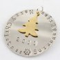 Personalized Christmas Tree Ornament Brass & Silver