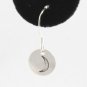 Sun Moon Earrings Sterling Silver Dangle Circle Hand Stamped E003