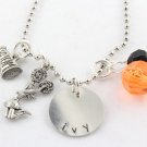 Cheer Cheerleader Charm Necklace Custom Personalized Silver N013