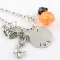 Cheer Cheerleader Charm Necklace Custom Personalized Silver N013