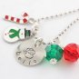 Christmas Child's Charm Necklace Silver - Stocking Stuffer - Personalized Necklace