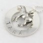 Horse Necklace Custom Hand Stamped Personalized Sterling Silver N054