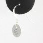 Maltese Cross Earrings Sterling Silver Dangle Circle Hand Stamped