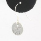 Bing Cherry Cherries Earrings Sterling Silver Dangle Circle Hand Stamped