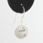 Bing Cherry Cherries Earrings Sterling Silver Dangle Circle Hand Stamped