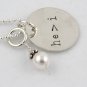 He Greater Than I Necklace Hand Stamped Sterling Silver