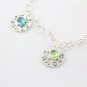 Custom Personalized Sterling Silver Birthstone Charm Bracelet