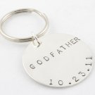 Godfather Keychain Key Ring Sterling Silver Dad Father