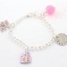 Birthday Princess Charm Bracelet Custom Personalized Silver