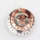 Love You To The Moon Custom Personalized Sterling Silver Necklace N117