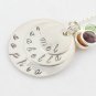 Custom Handstamped Personalized Sterling Silver Birthstone Necklace