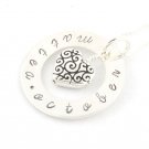 Custom Handstamped Personalized Sterling Silver Heart Necklace