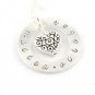 Custom Handstamped Personalized Sterling Silver Heart Necklace
