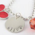 Butterfly Charm Necklace Custom Personalized Silver N166