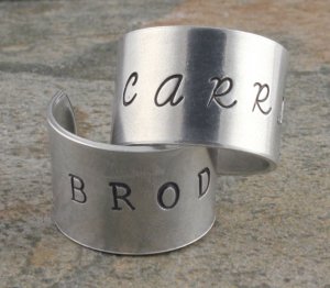 Homeland Custom Rings - Carrie Brody - Hand Stamped Adjustable Rings