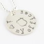 I Love My Officer Necklace - Custom Sterling Silver Necklace - Hand Stamped Police Officer Necklace