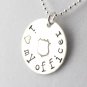 I Love My Officer Necklace - Custom Sterling Silver Necklace - Hand Stamped Police Officer Necklace