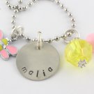 Busy Bee Charm Necklace - Custom Personalized Silver Necklace