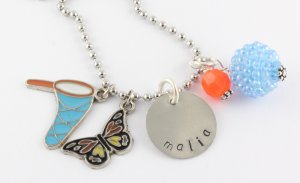 Bug Catcher Charm Necklace - Custom Personalized Silver Necklace