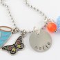 Bug Catcher Charm Necklace - Custom Personalized Silver Necklace