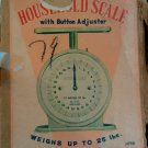 Vintage Household Scale with Button Adjuster Utility 25lb made in Japan WORKS