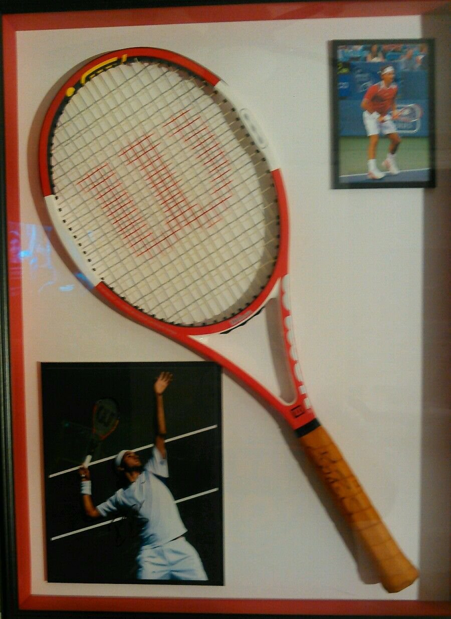 Authentic WILSON (K) SIX ONE TOUR ROGER FEDERER SIGNED TENNIS RACQUET 4 5/8 COA