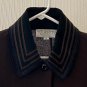 ST. JOHN COLLECTION Womenâs Vintage 2 Piece Suit Brown Black Trim Jacket & Skirt