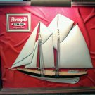 Vintage Ship Geniune Rheingold Extra Dry Beer Framed Shadowbox working Light BG