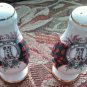 Scotland 3 1/2" Flared Salt & Pepper Shakers Mclean Virtue Mine Honour gold nice