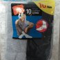 New Hanes pack 10 Pairs CUSHION CREW SOCKS Black & Grey Size 6-12 Mens toe seam