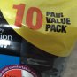 New Hanes pack 10 Pairs CUSHION CREW SOCKS Black & Grey Size 6-12 Mens toe seam